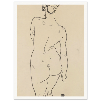 Weiblicher Rückenakt (1998) Art Print | Egon Schiele-Quipham Collections