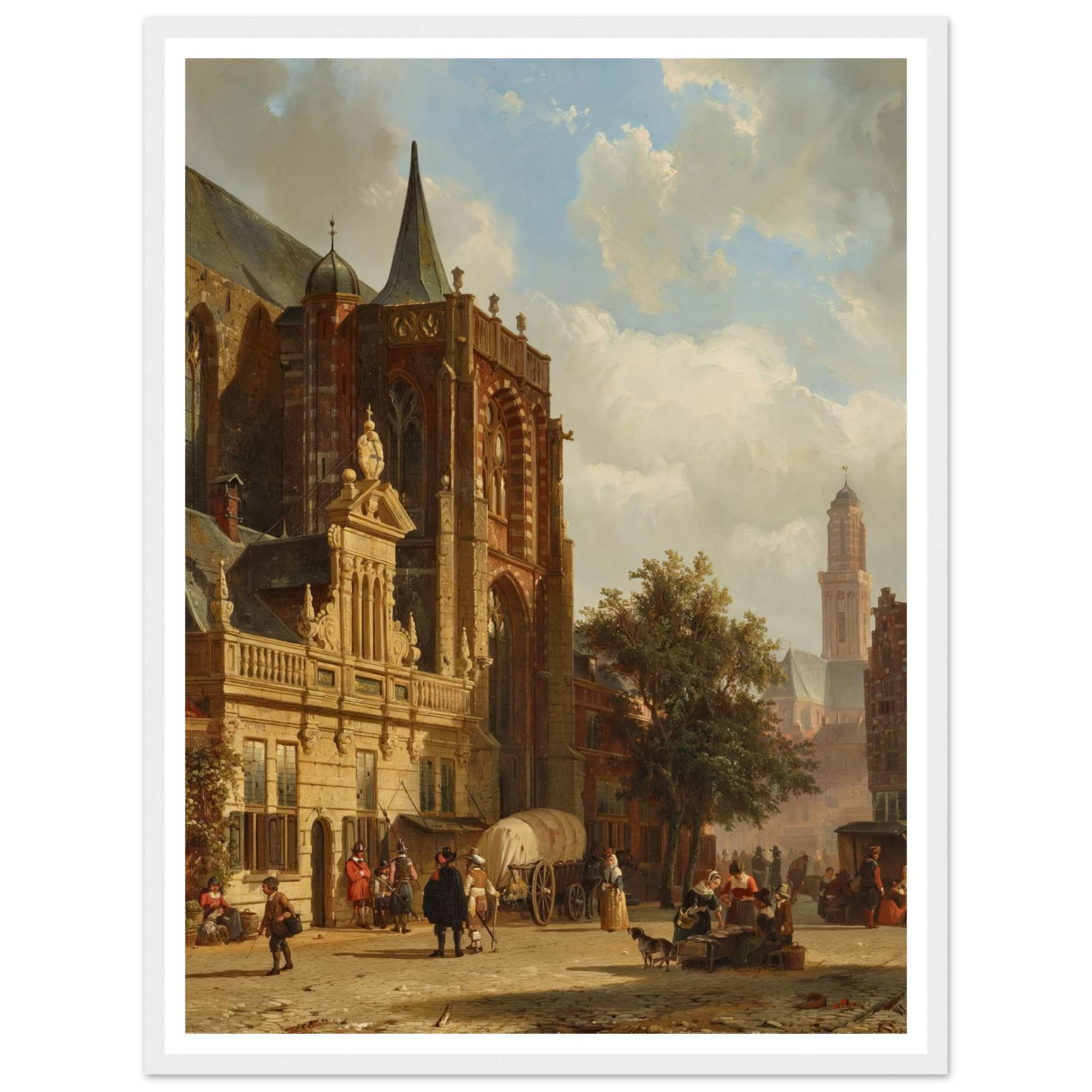 Der Grote Markt in Zwolle (1869) Art Print | Cornelis Springer-Quipham Collections