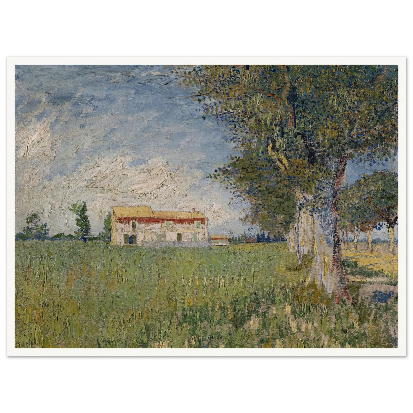 Farmhouse in a wheat field (1888) Art Print | Vincent van Gogh-Quipham Collections