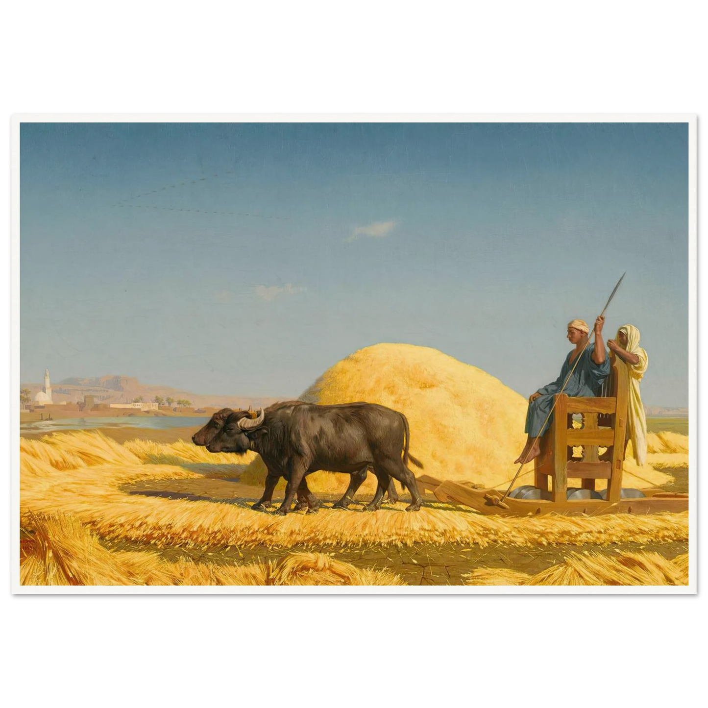 The Grain Threshers, Egypt (1859) Art Print | Jean Leon Gerome-Quipham Collections