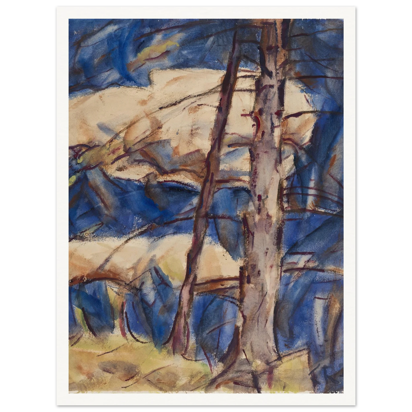 Bare Conifers (1921) Art Print | Christian Rohlfs-Quipham Collections