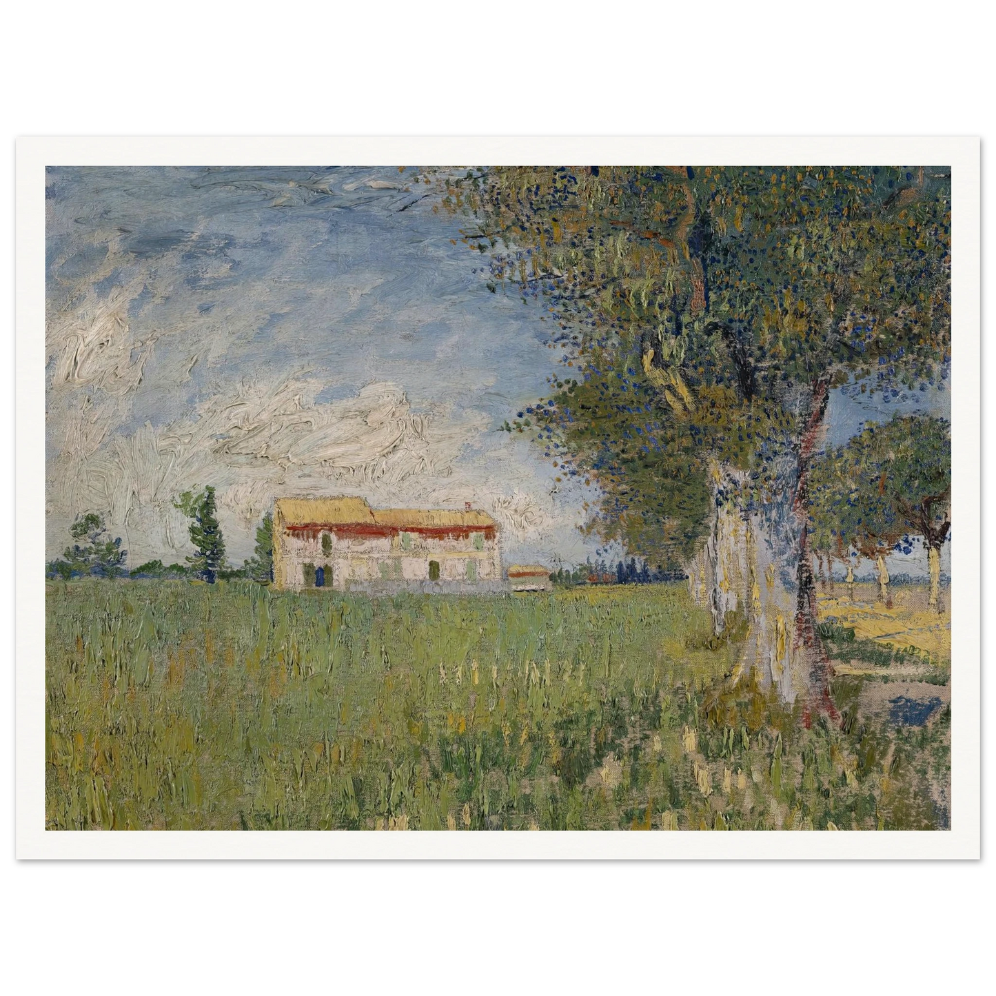 Farmhouse in a wheat field (1888) Art Print | Vincent van Gogh-Quipham Collections