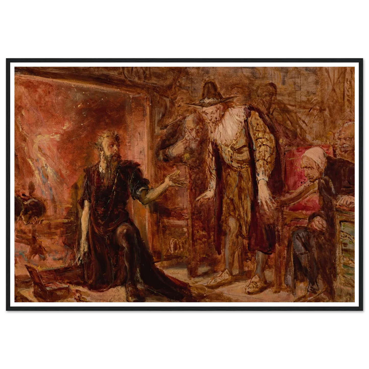 Alchemist Sendivogius and Sigismund III, sketch (1867) Art Print | Jan Matejko-Quipham Collections
