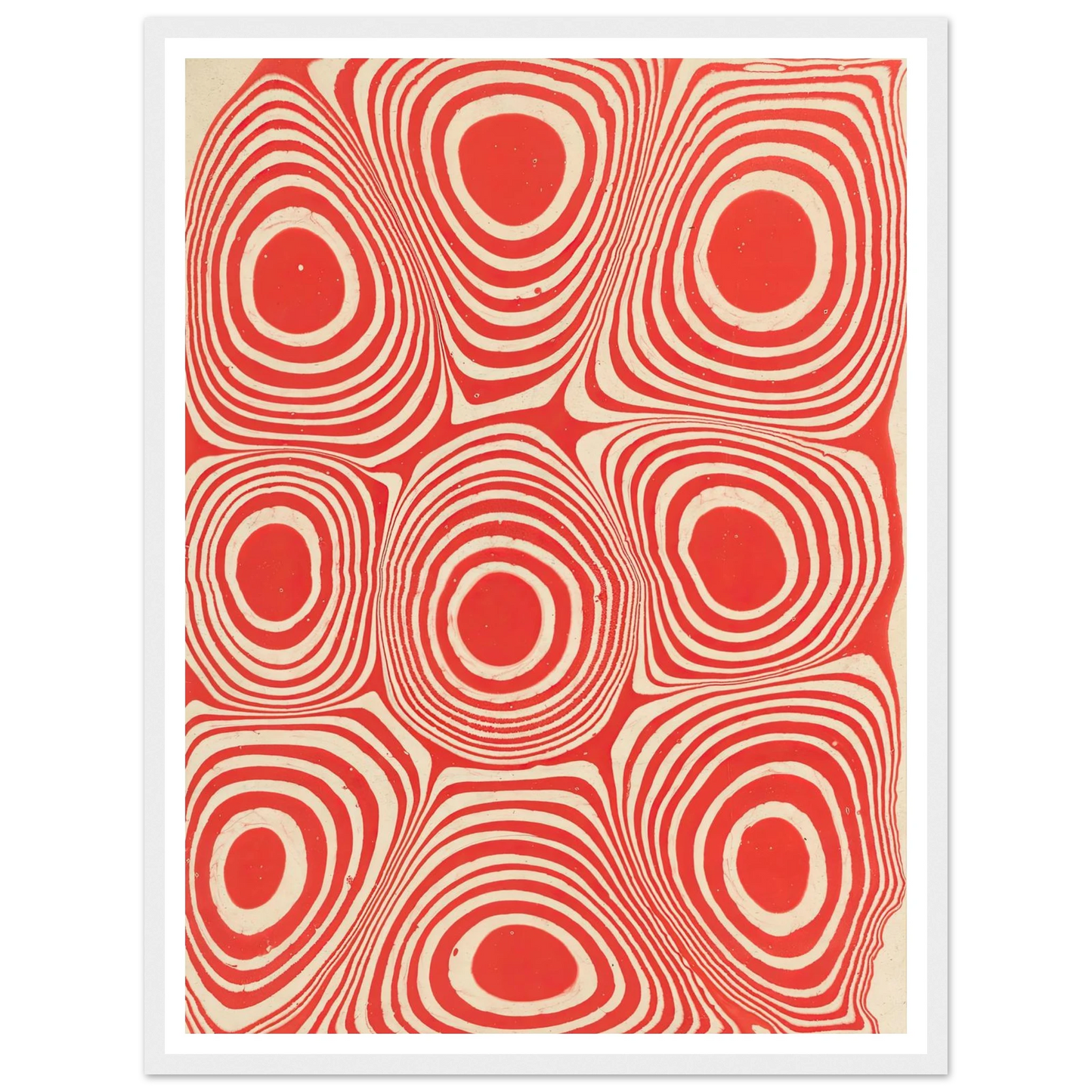 Marmorpapier (Kreise und kreisförmige Ringe) (1900 - 1921) Art Print | Anker Kyster-Quipham Collections