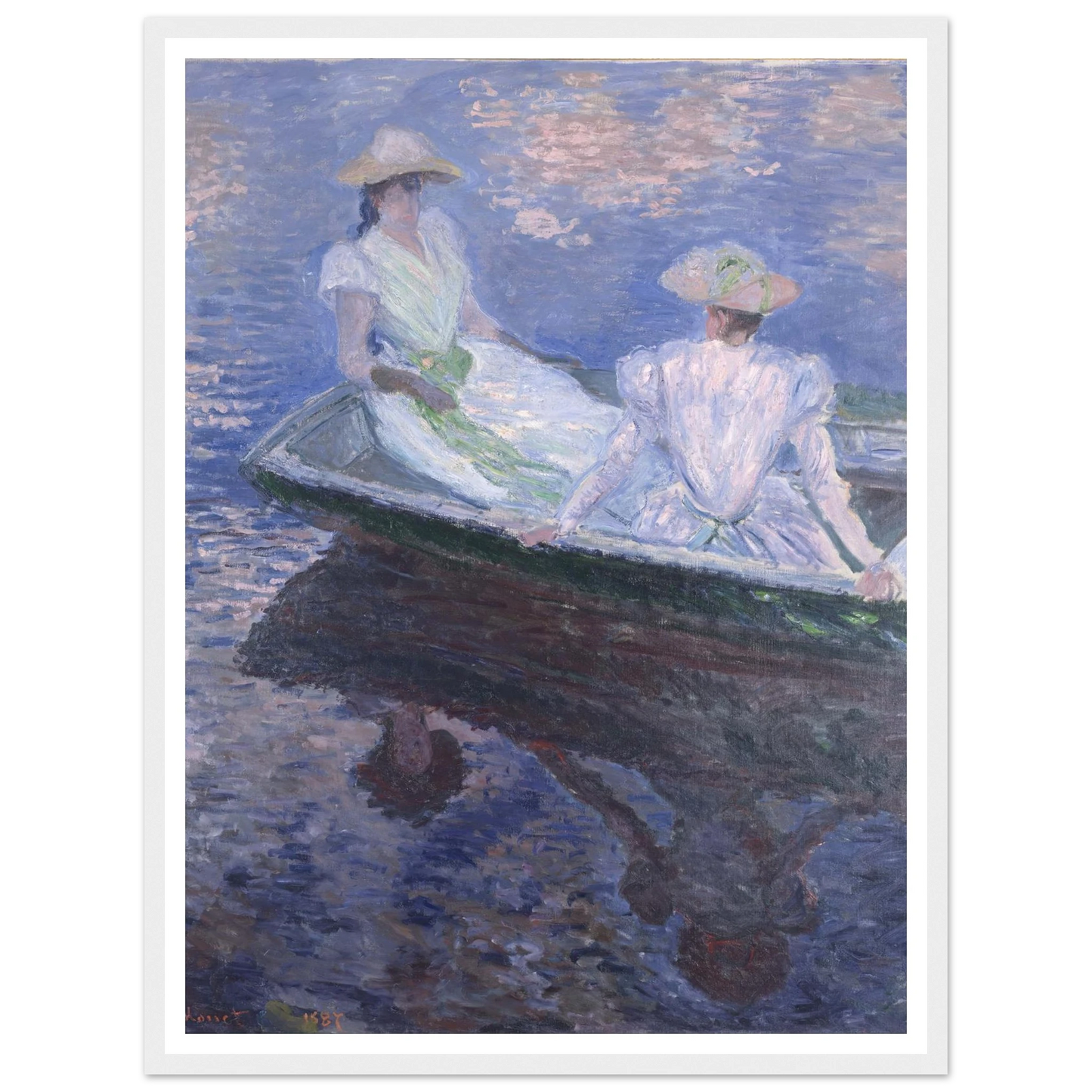 On The Boat Art Print | Claude Monet-Quipham Collections