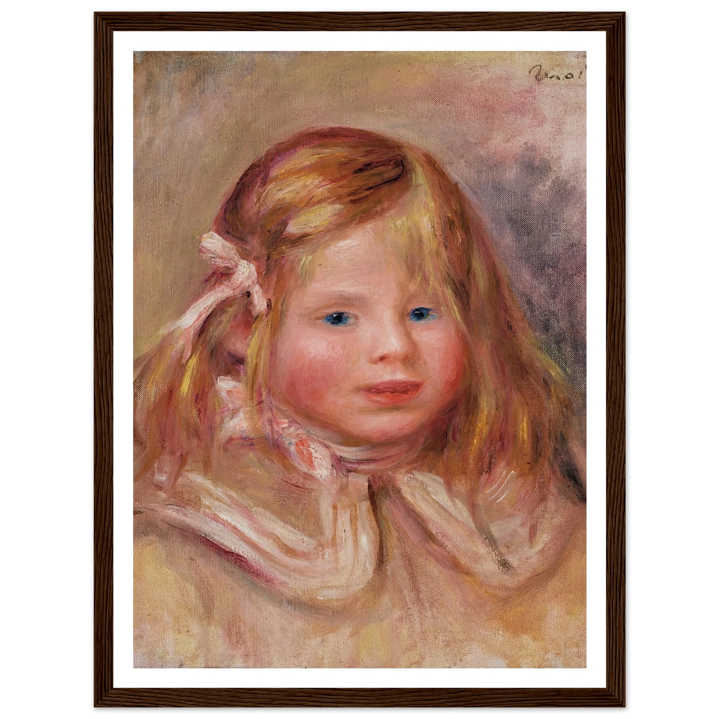 Coco au ruban rose (circa 1905) Art Print | Pierre Auguste Renoir-Quipham Collections
