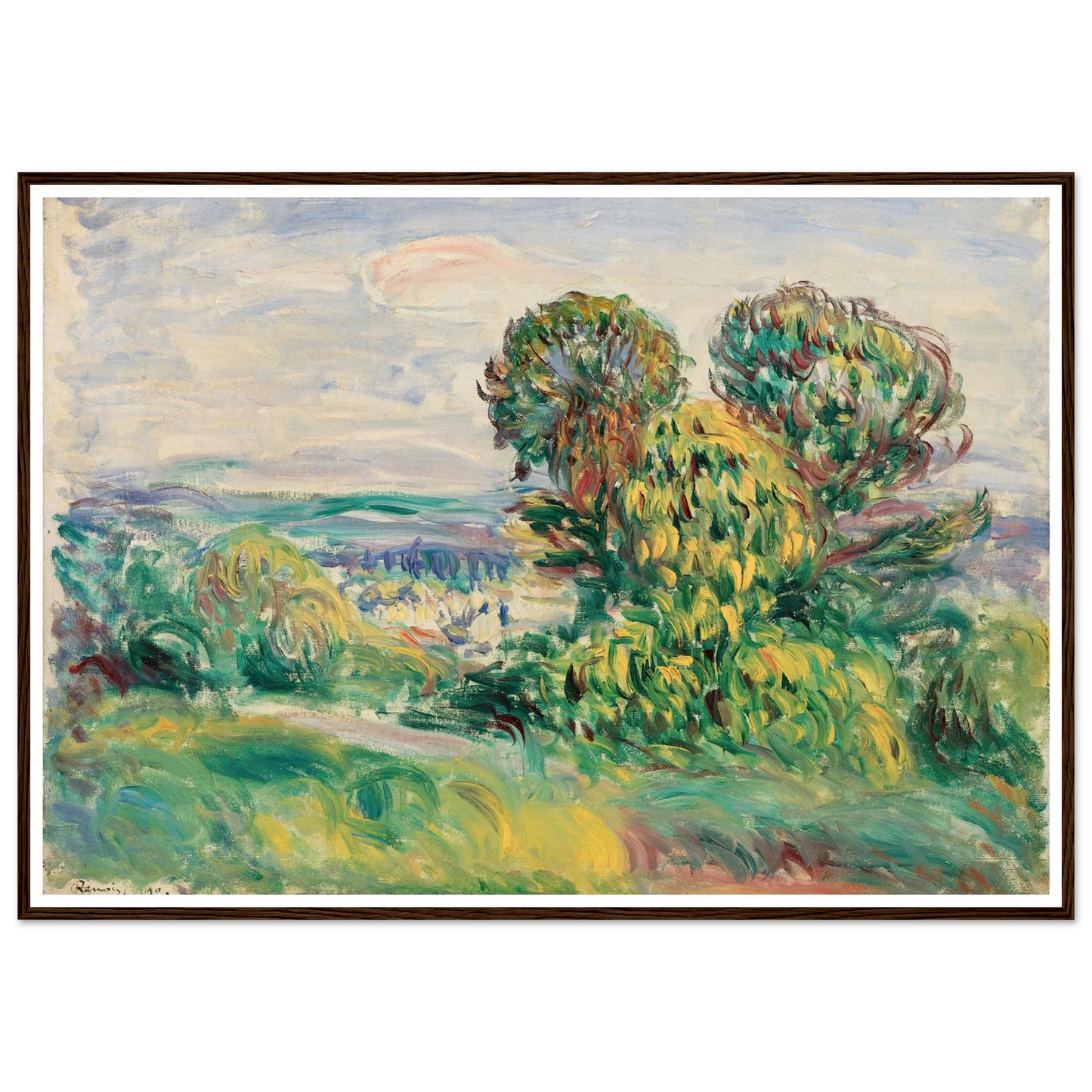 Landscape (1890) Art Print | Pierre Auguste Renoir-Quipham Collections