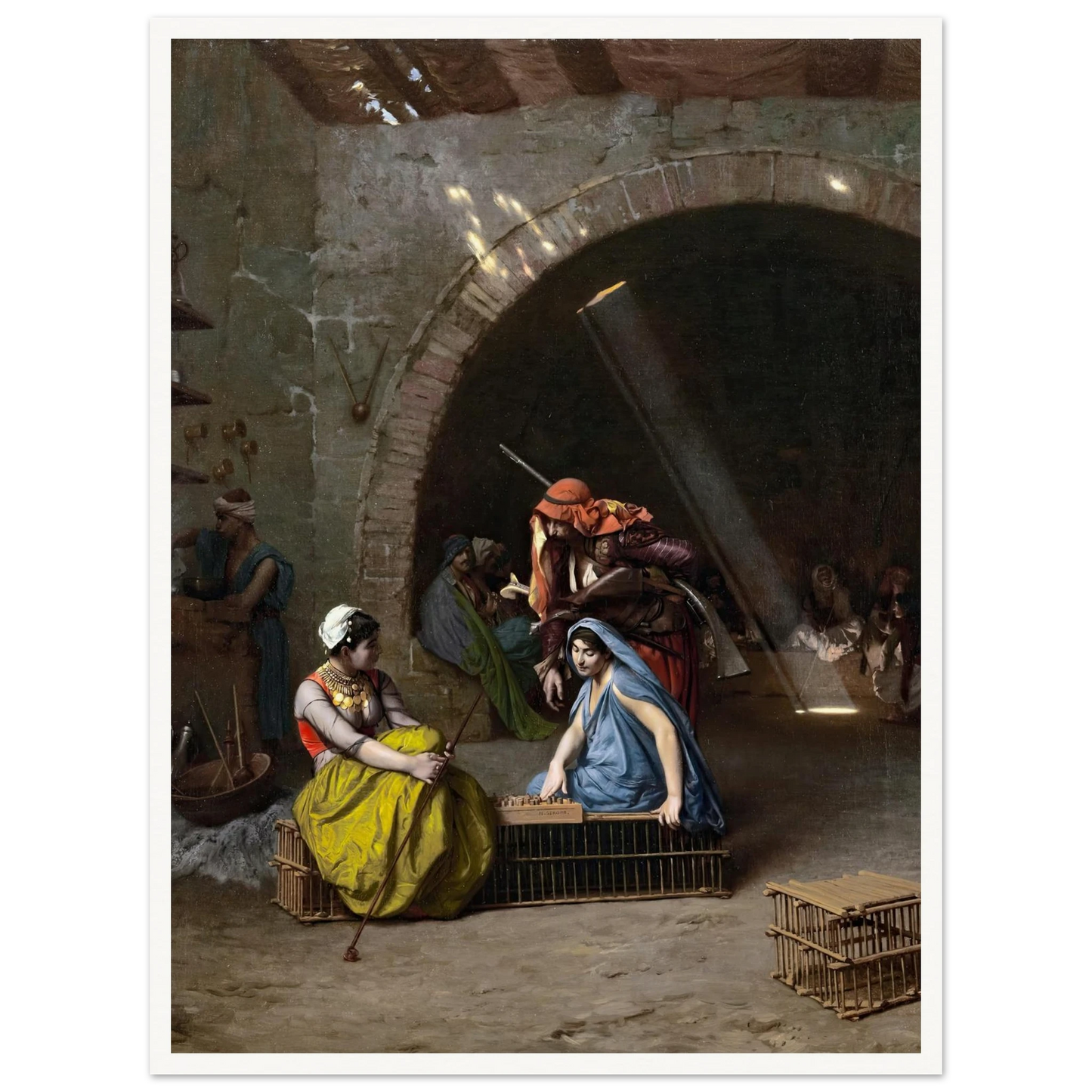 Almehs Playing Draughts Art Print | Jean Leon Gerome-Quipham Collections