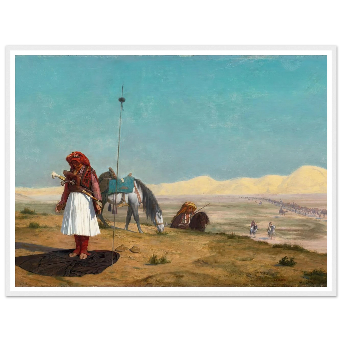 La Prière Dans Le Désert Art Print | Jean Leon Gerome-Quipham Collections