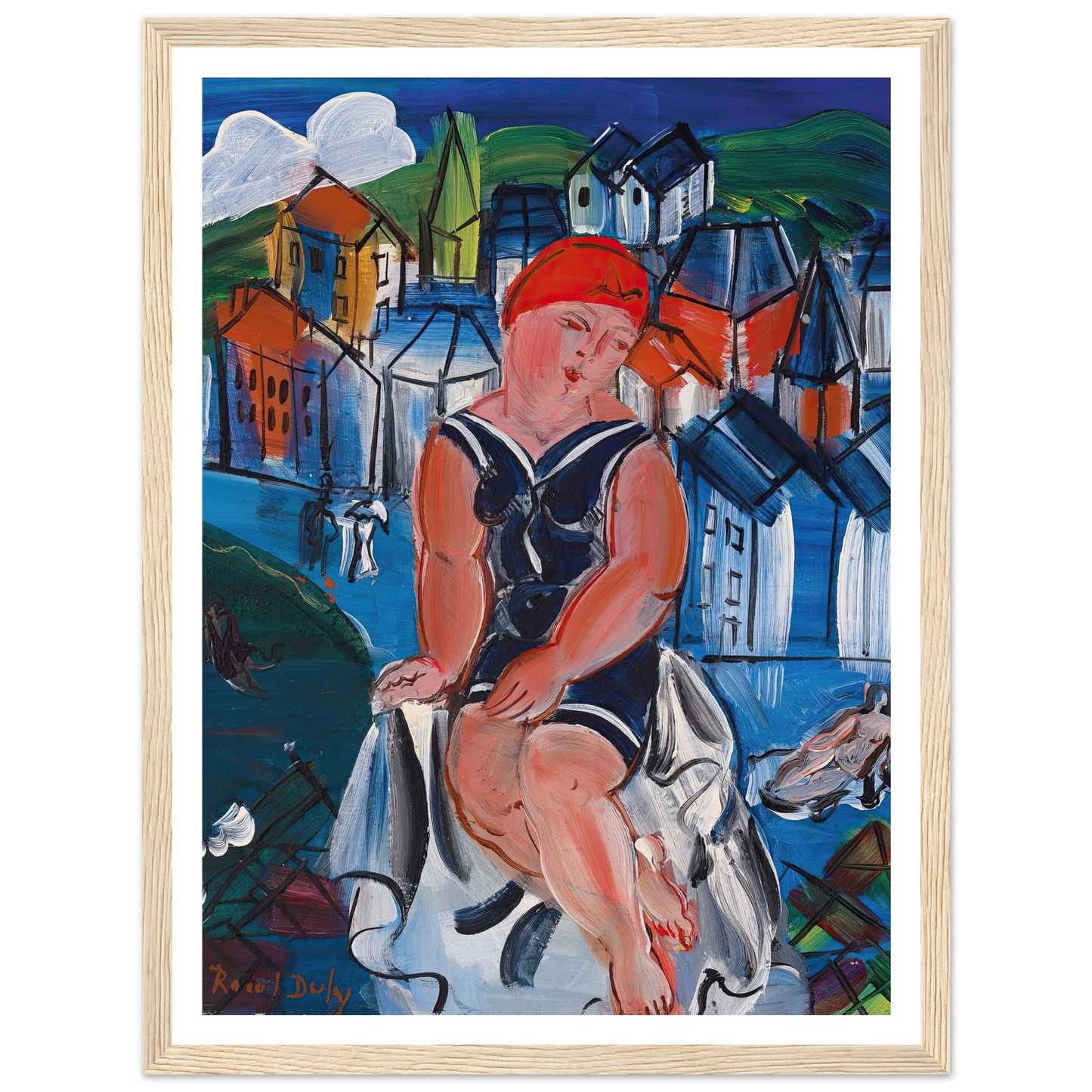 Petite baigneuse à Sainte-Adresse Art Print | Raoul Dufy-Quipham Collections