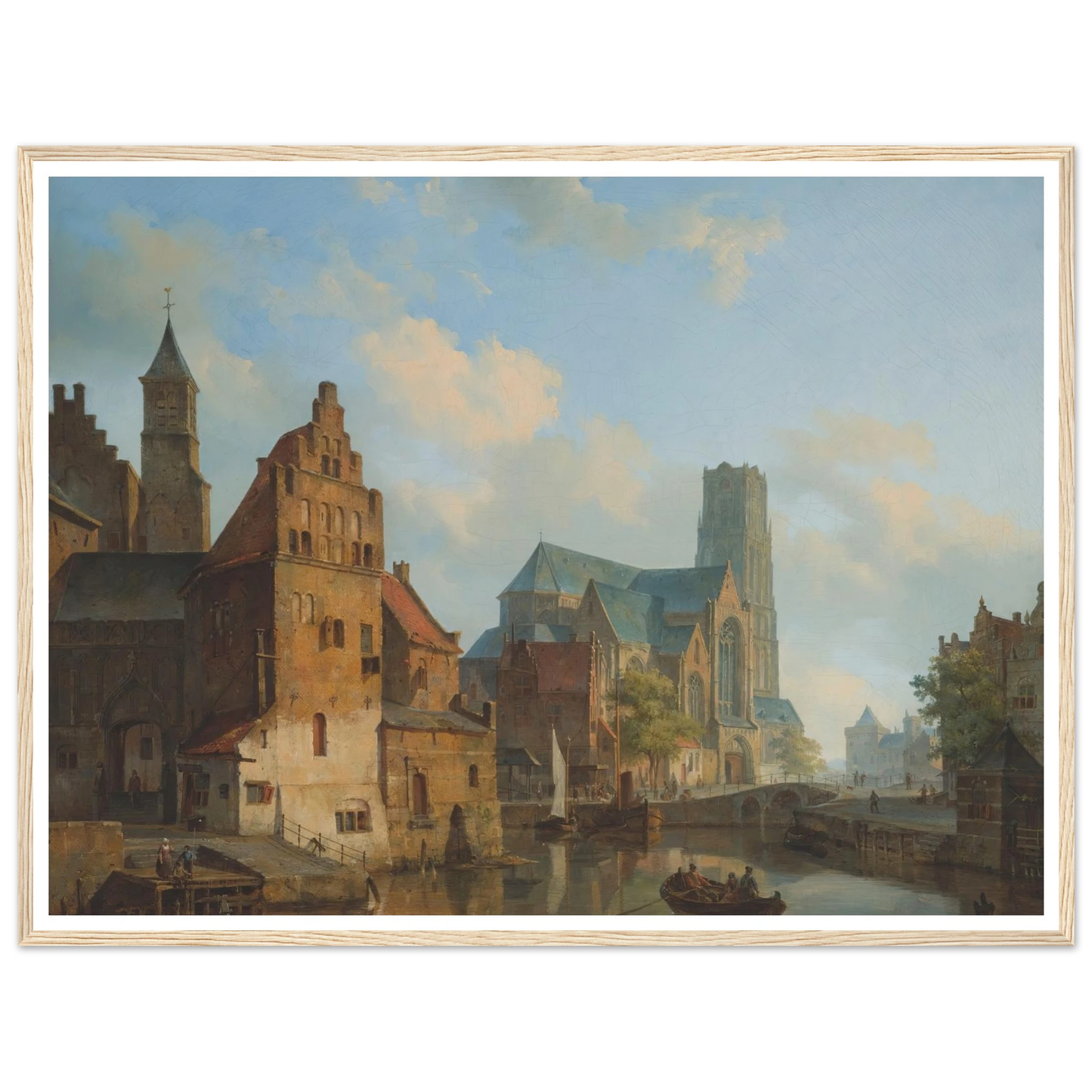 A View Of The Delftse Vaart And St Laurens Church, Rotterdam (1840) Art Print | Cornelis Springer-Quipham Collections