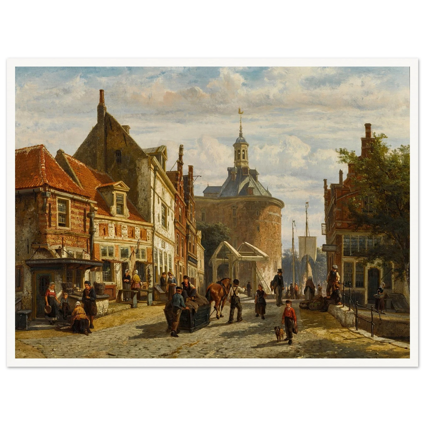 The Zuiderspui with the Drommedaris, Enkhuizen (1866) Art Print | Cornelis Springer-Quipham Collections