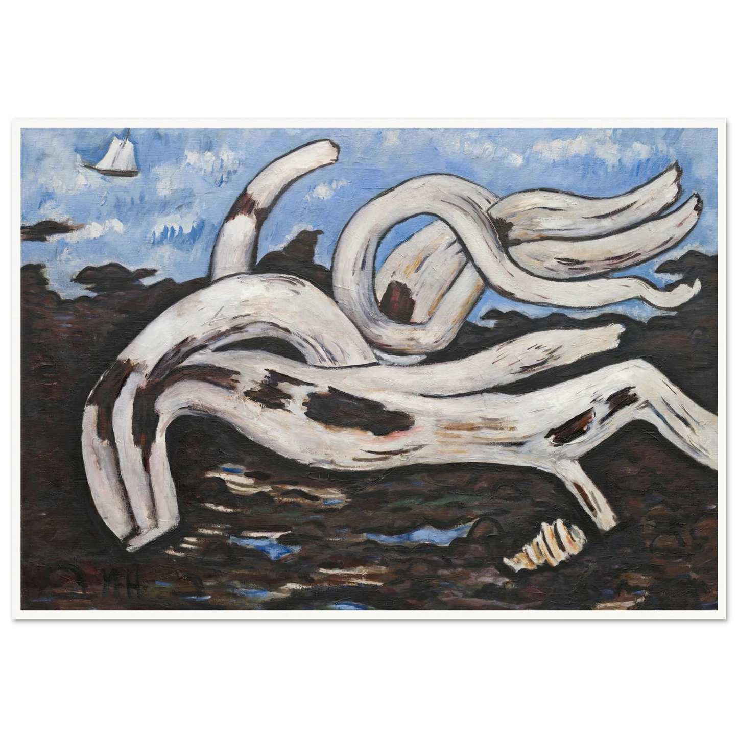Driftwood on the Bagaduce (1939–40) Art Print | Marsden Hartley-Quipham Collections
