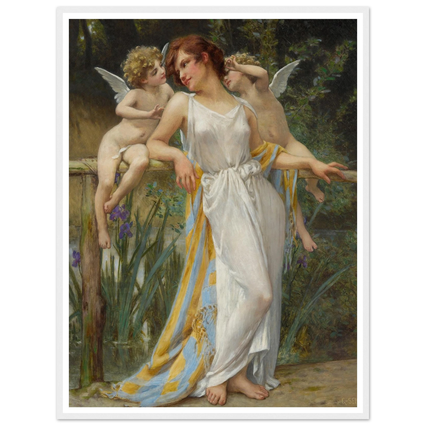 Psyche With Putti Art Print | Guillaume Seignac-Quipham Collections