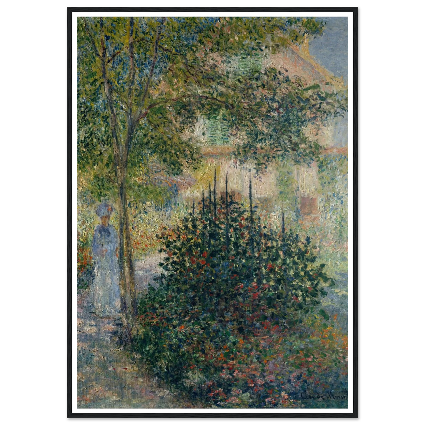 Camille Monet (1847–1879) in the Garden at Argenteuil (1876) Art Print | Claude Monet-Quipham Collections
