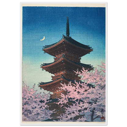 Haru no yu, Ueno Toshogu (Spring evening at Toshogu in Ueno) (1948) Art Print | Kawase Hasui-Quipham Collections