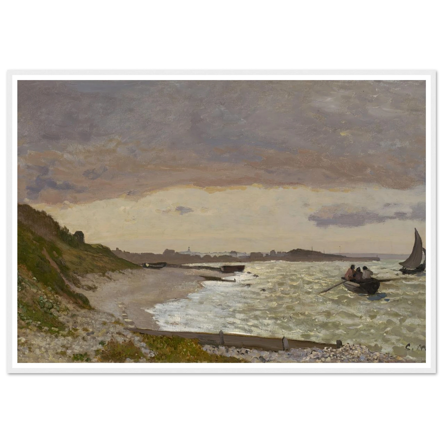 The Seashore at Sainte-Adresse (1864) Art Print | Claude Monet-Quipham Collections