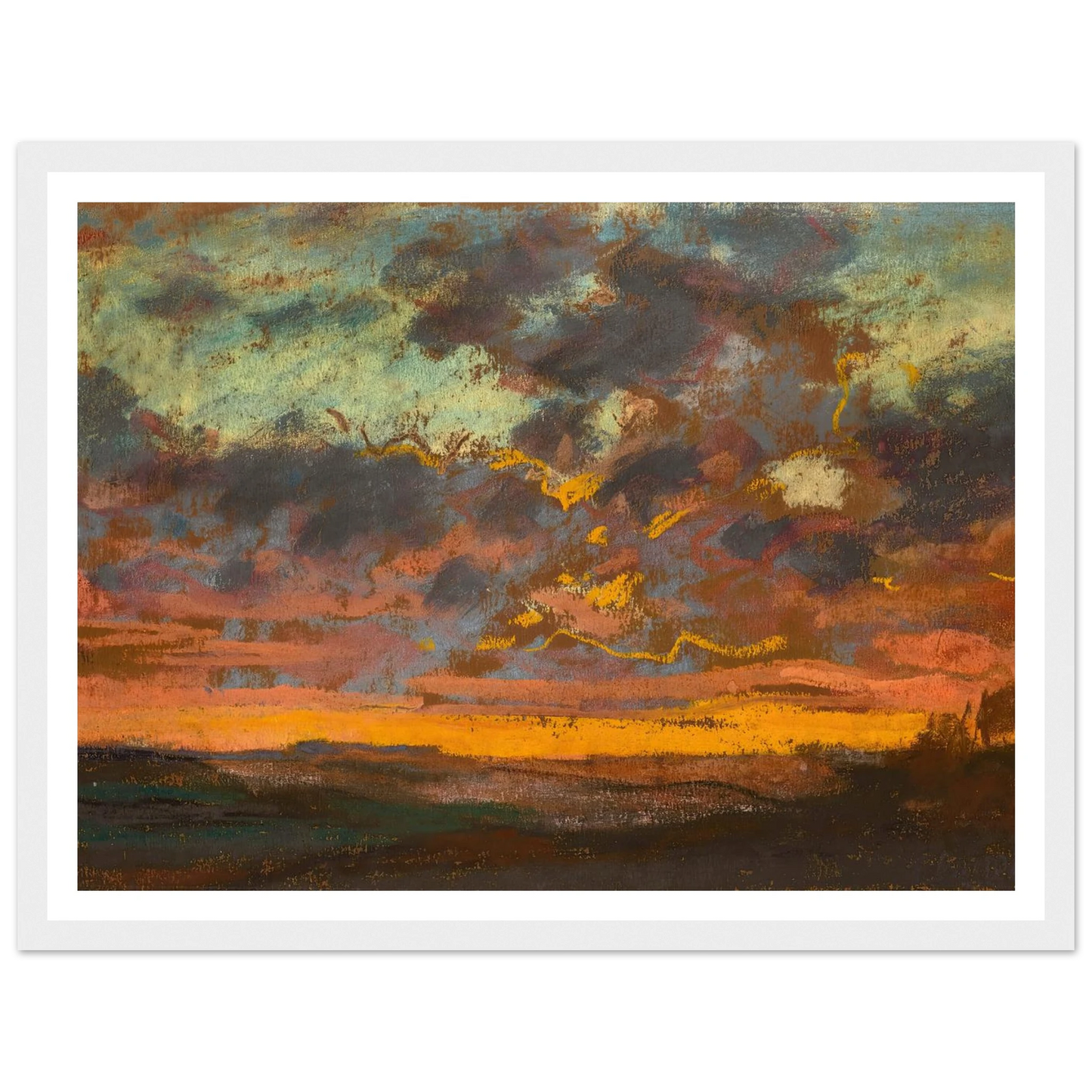 Coucher de soleil (circa 1868) Art Print | Claude Monet-Quipham Collections