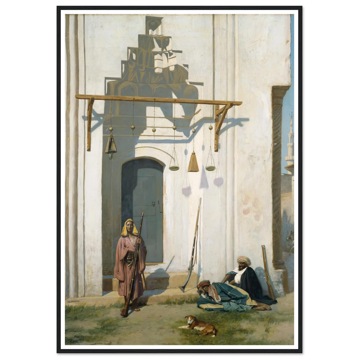 Guards at the Door of a Tomb (1870s) Art Print | Jean Leon Gerome-Quipham Collections