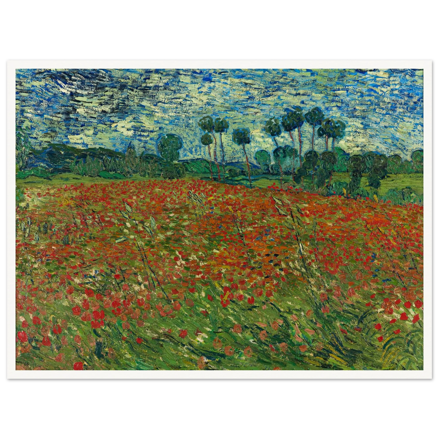 Poppy field Art Print | Vincent van Gogh-Quipham Collections