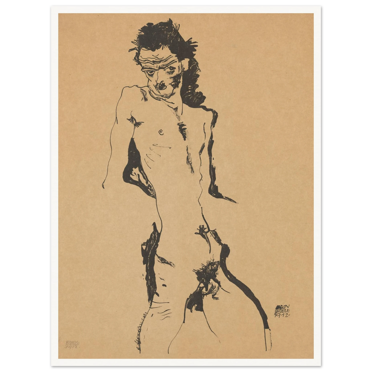 Selbstporträt (1988) Art Print | Egon Schiele-Quipham Collections