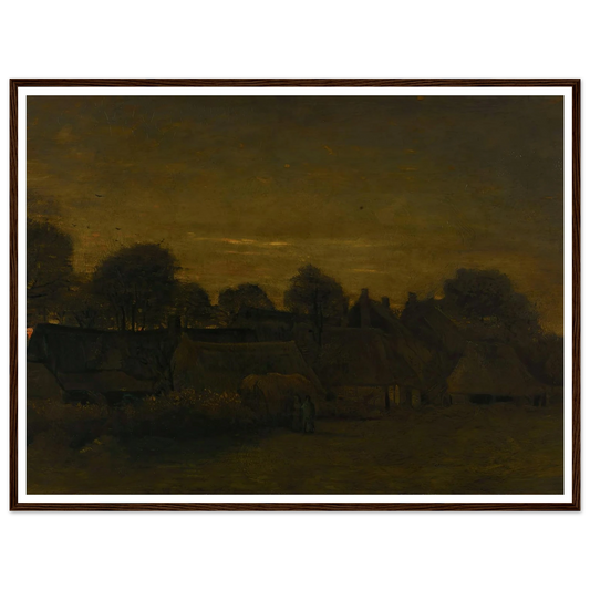 Farming Village at Twilight (1884) Art Print | Vincent van Gogh-Quipham Collections