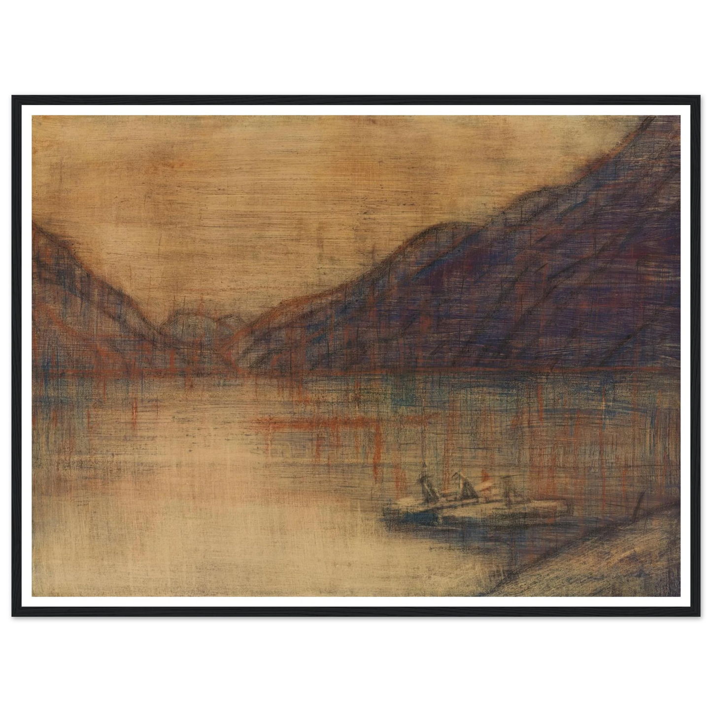 Boot auf dem Lago Maggiore (1934) Art Print | Christian Rohlfs-Quipham Collections