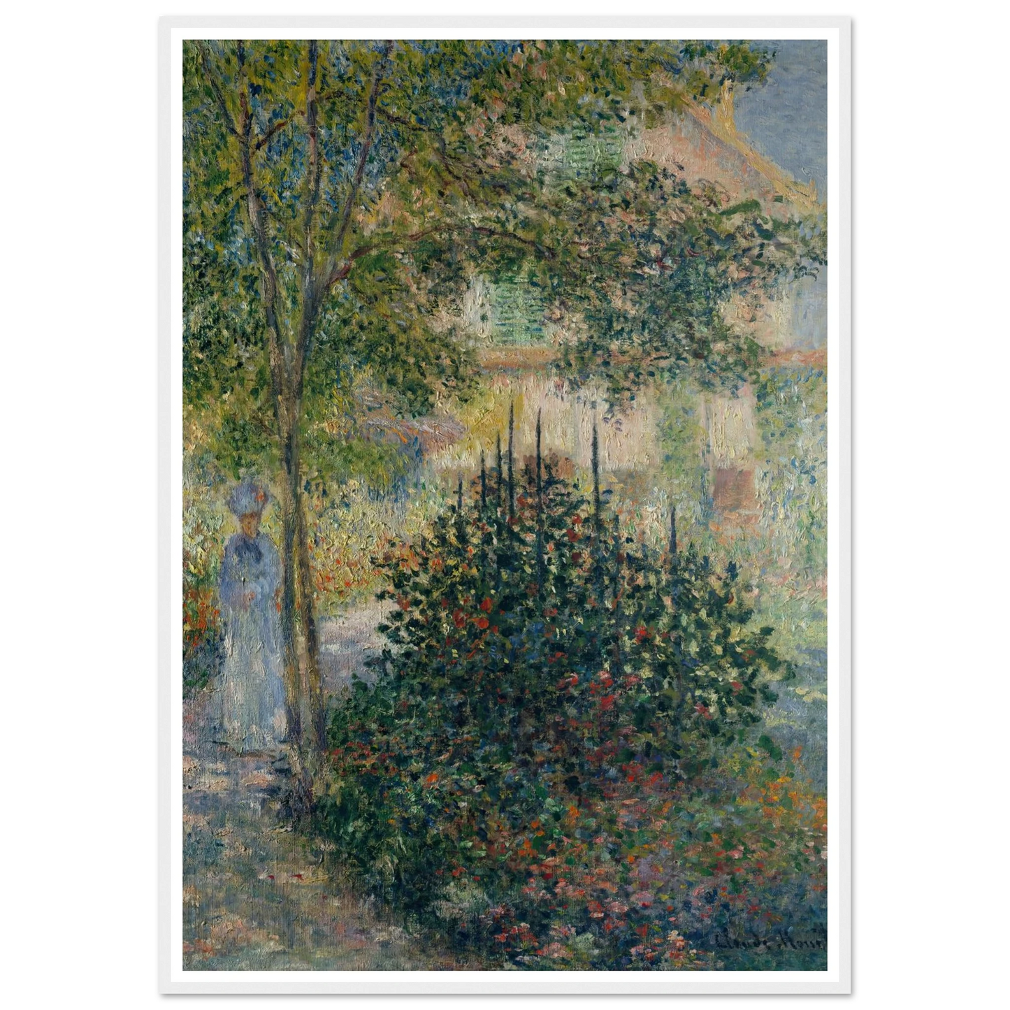 Camille Monet (1847–1879) in the Garden at Argenteuil (1876) Art Print | Claude Monet-Quipham Collections
