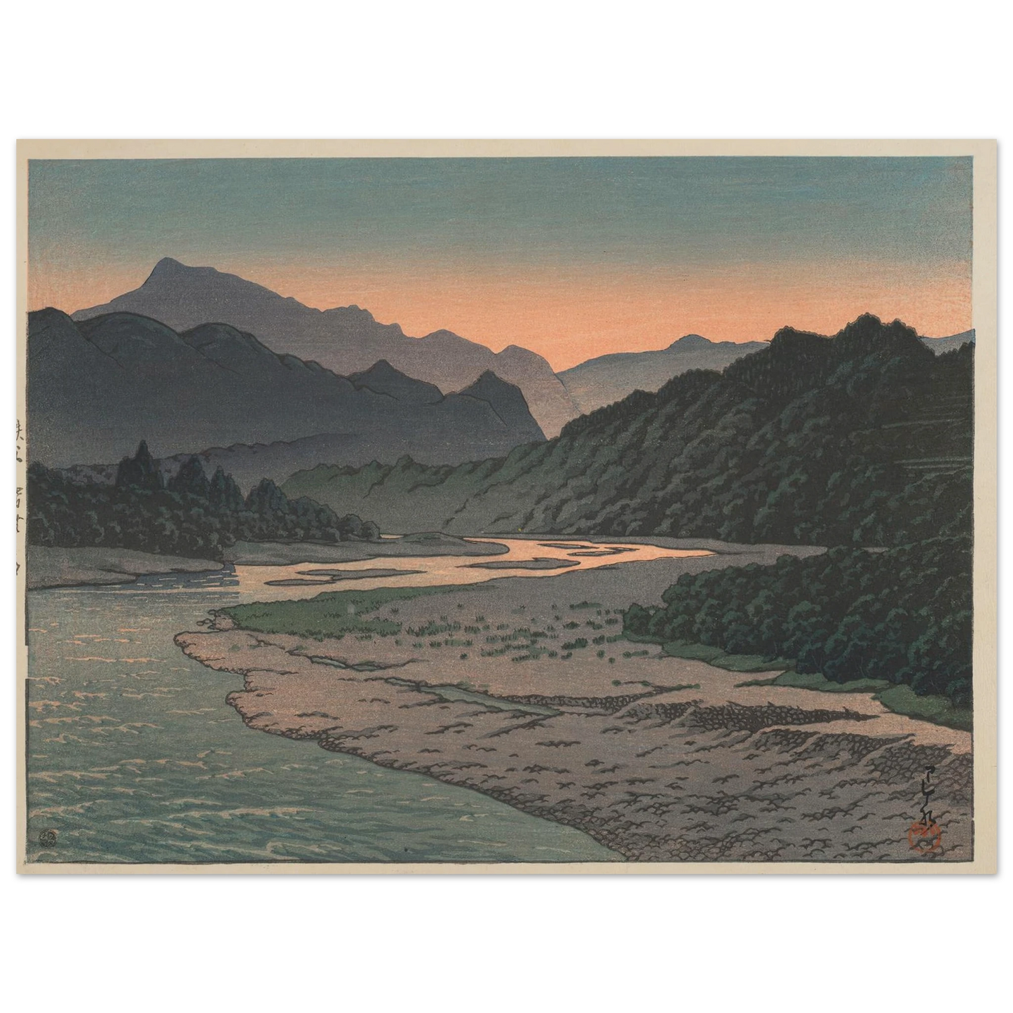 Chichibu Minano no yu (Evening at Minano, Chichibu) (1946) Art Print | Kawase Hasui-Quipham Collections