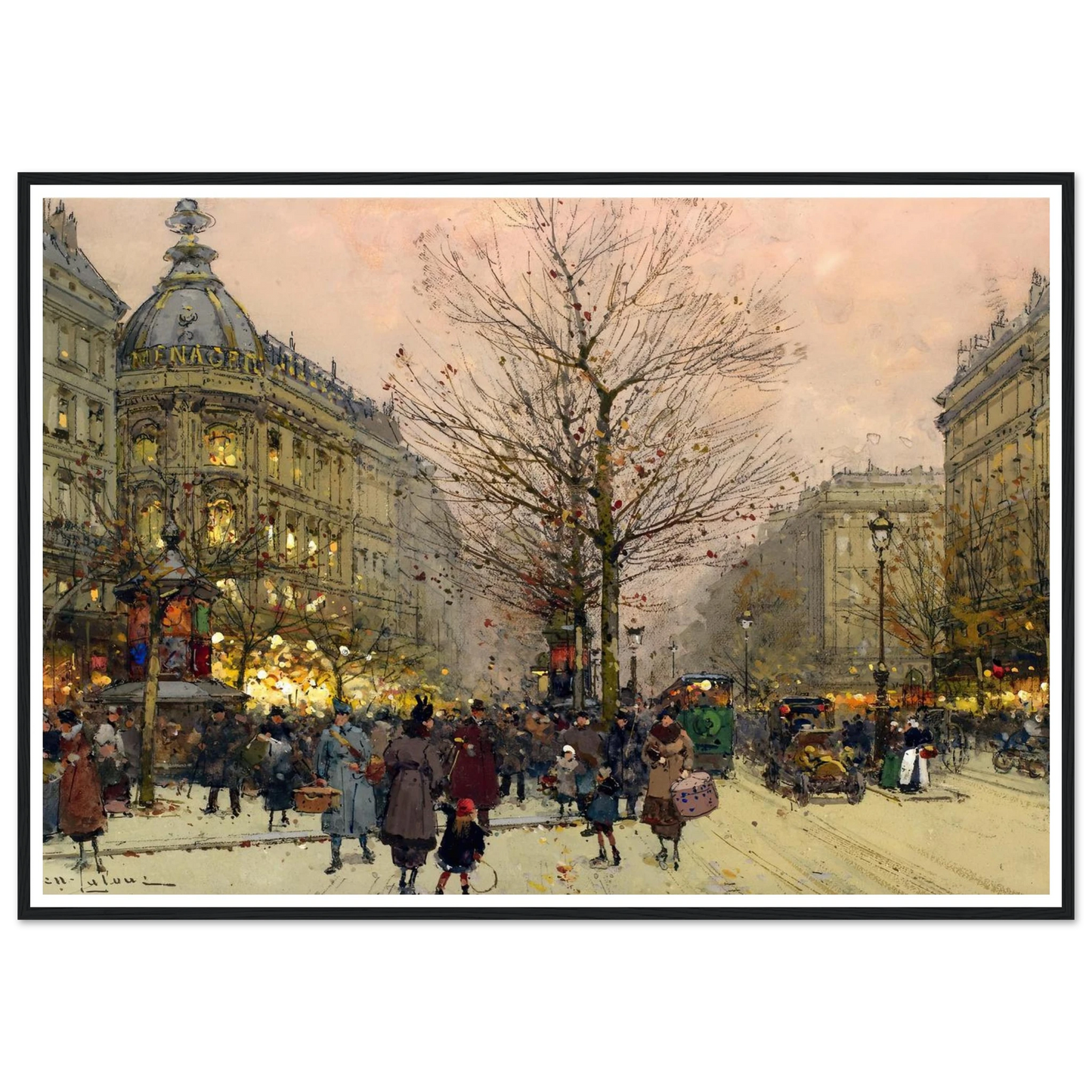 Les Grands Boulevards, Paris Art Print | Eugene Galien Laloue-Quipham Collections