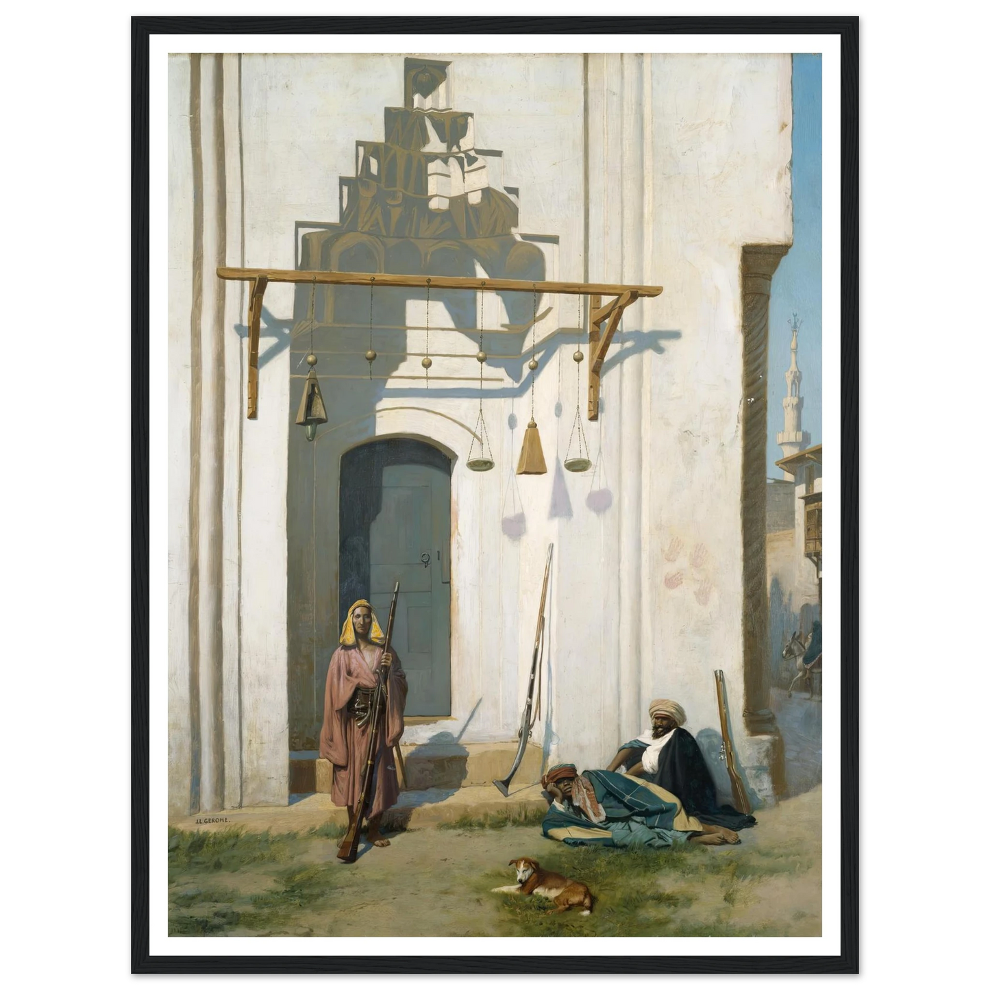 Guards at the Door of a Tomb (1870s) Art Print | Jean Leon Gerome-Quipham Collections
