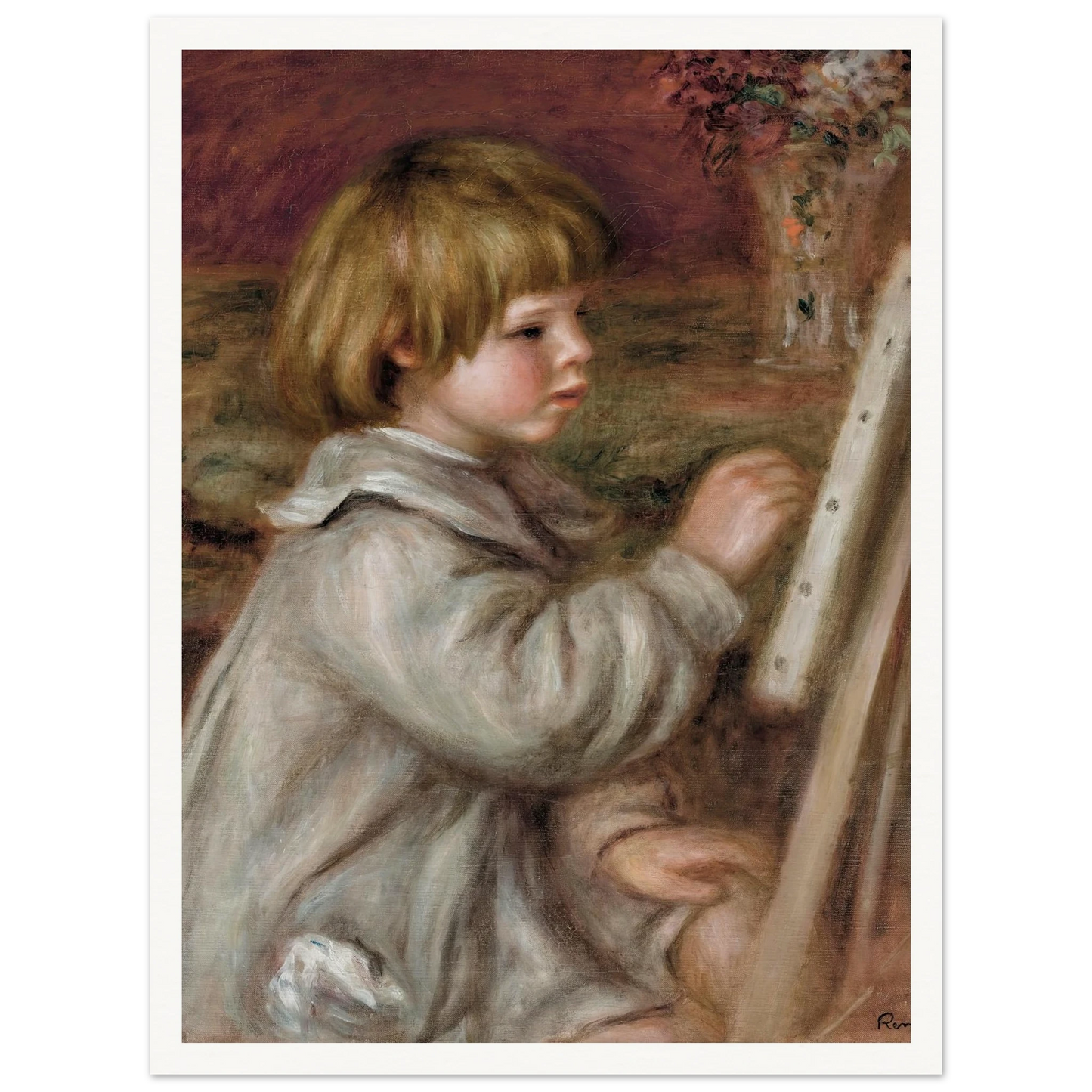 Le petit peintre (Claude Renoir) (1907) Art Print | Pierre Auguste Renoir-Quipham Collections