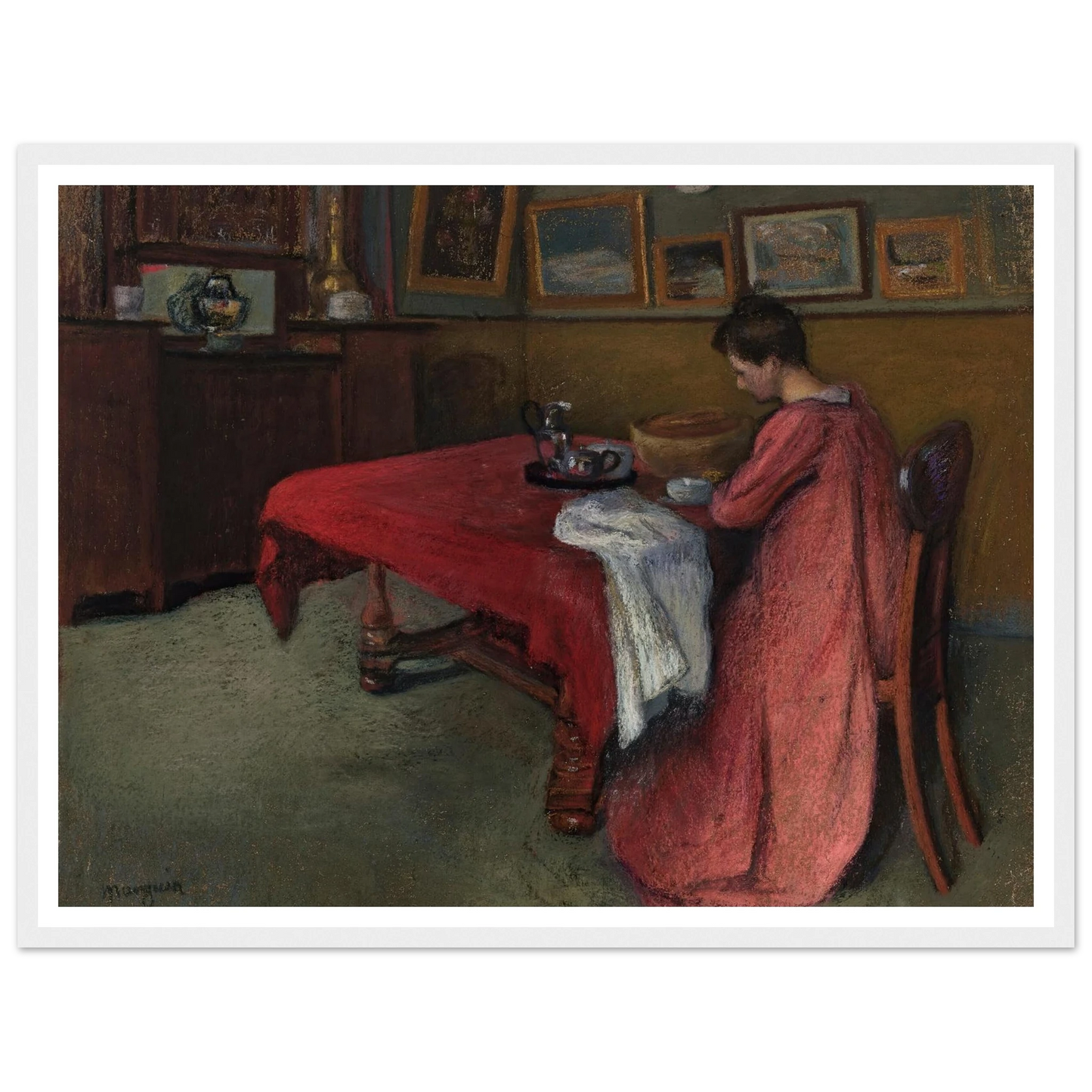 La robe de chambre rouge (1902) Art Print | Henri Manguin-Quipham Collections