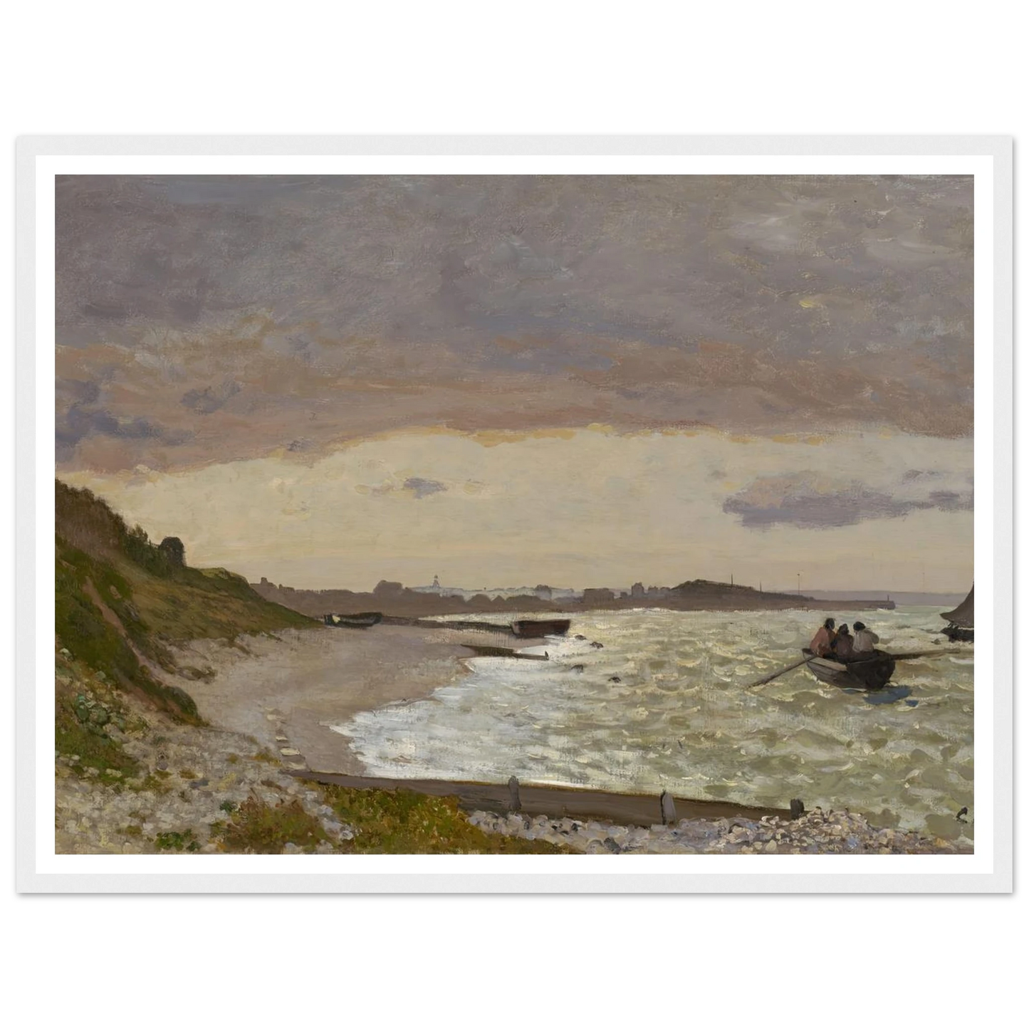 The Seashore at Sainte-Adresse (1864) Art Print | Claude Monet-Quipham Collections