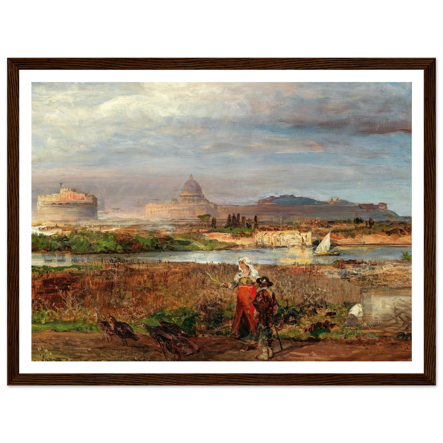 At the Gates of Rome Art Print | Oswald Achenbach-Quipham Collections