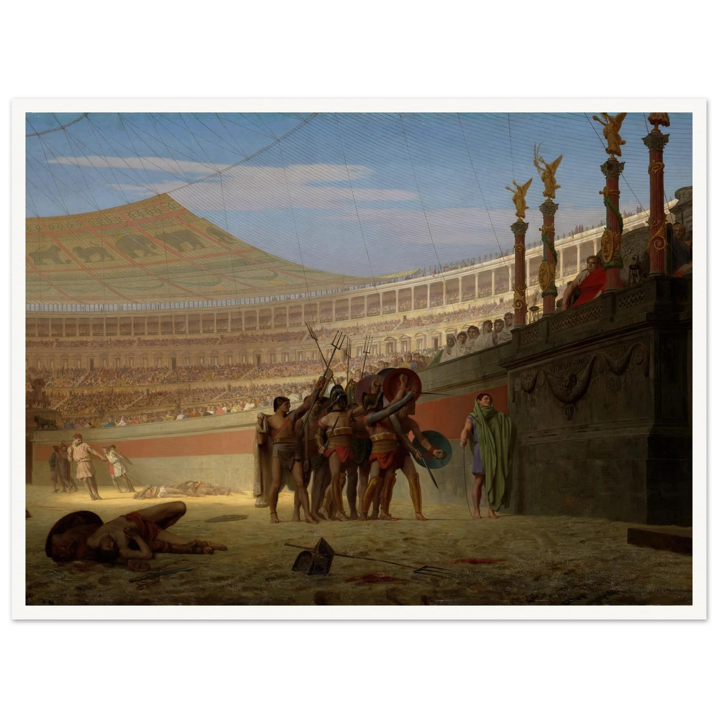 Ave Caesar! Morituri te salutant (Hail Caesar! We Who Are about to Die Salute You) (1859) Art Print | Jean Leon Gerome-Quipham Collections