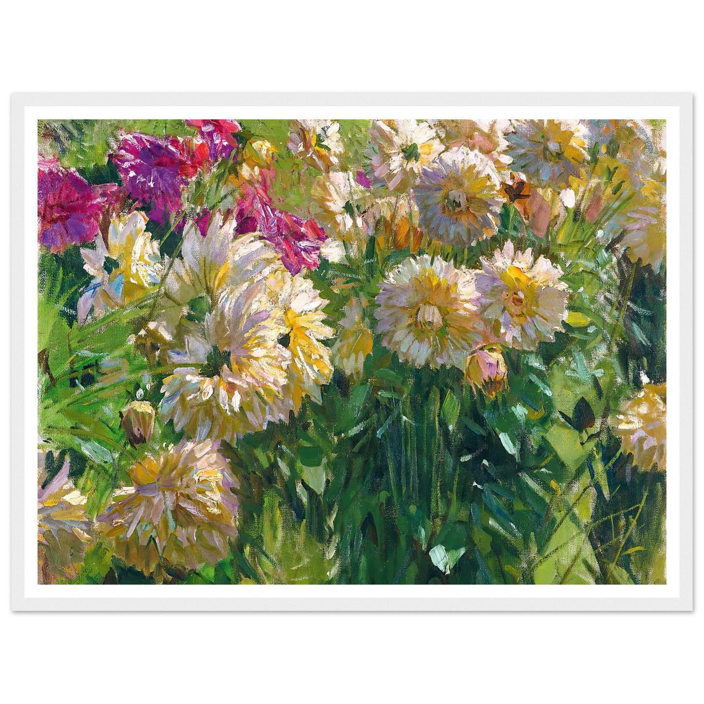 Dahlias Art Print | Carl Moll - Framed Poster - 30x40 cm / 12x16″ - Black frame