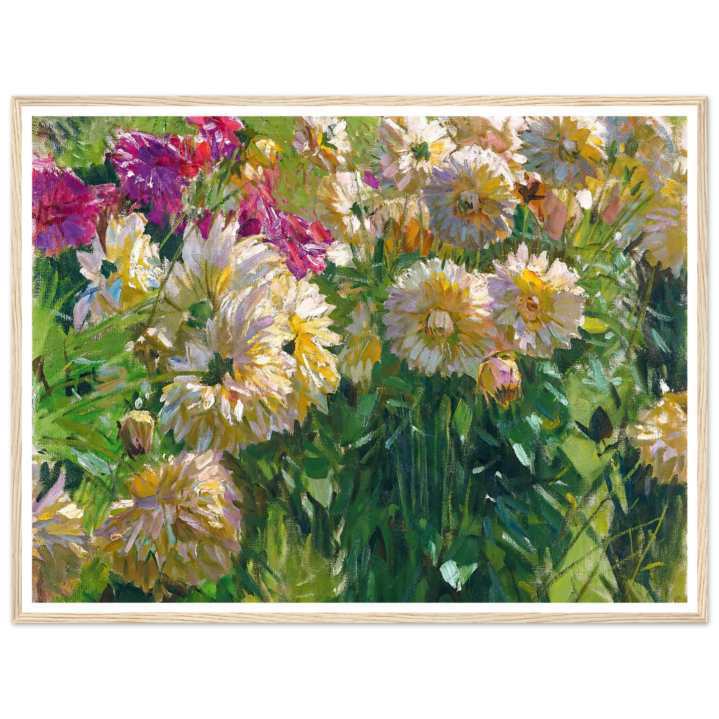Dahlias Art Print | Carl Moll - Framed Poster - 30x40 cm / 12x16″ - Black frame