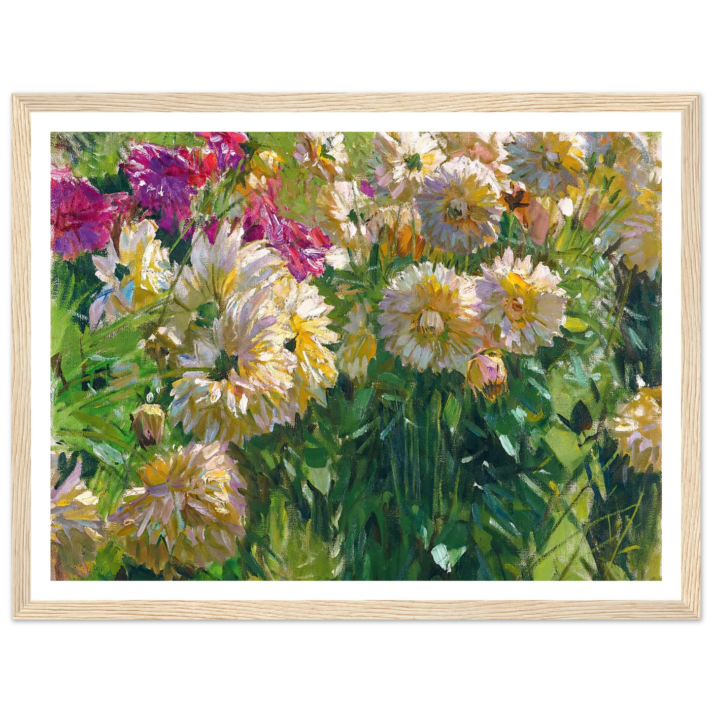 Dahlias Art Print | Carl Moll - Framed Poster - 30x40 cm / 12x16″ - Black frame