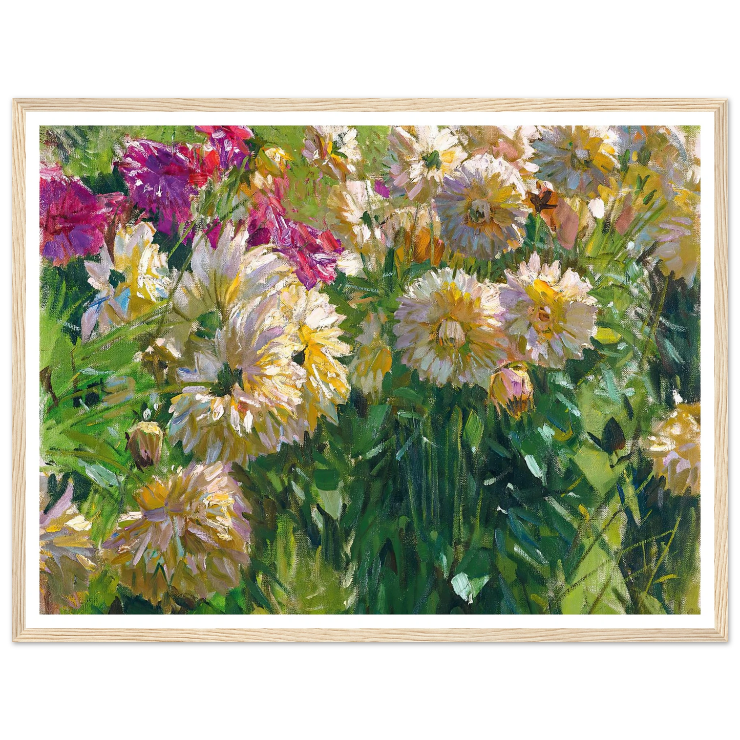 Dahlias Art Print | Carl Moll - Framed Poster - 30x40 cm / 12x16″ - Black frame