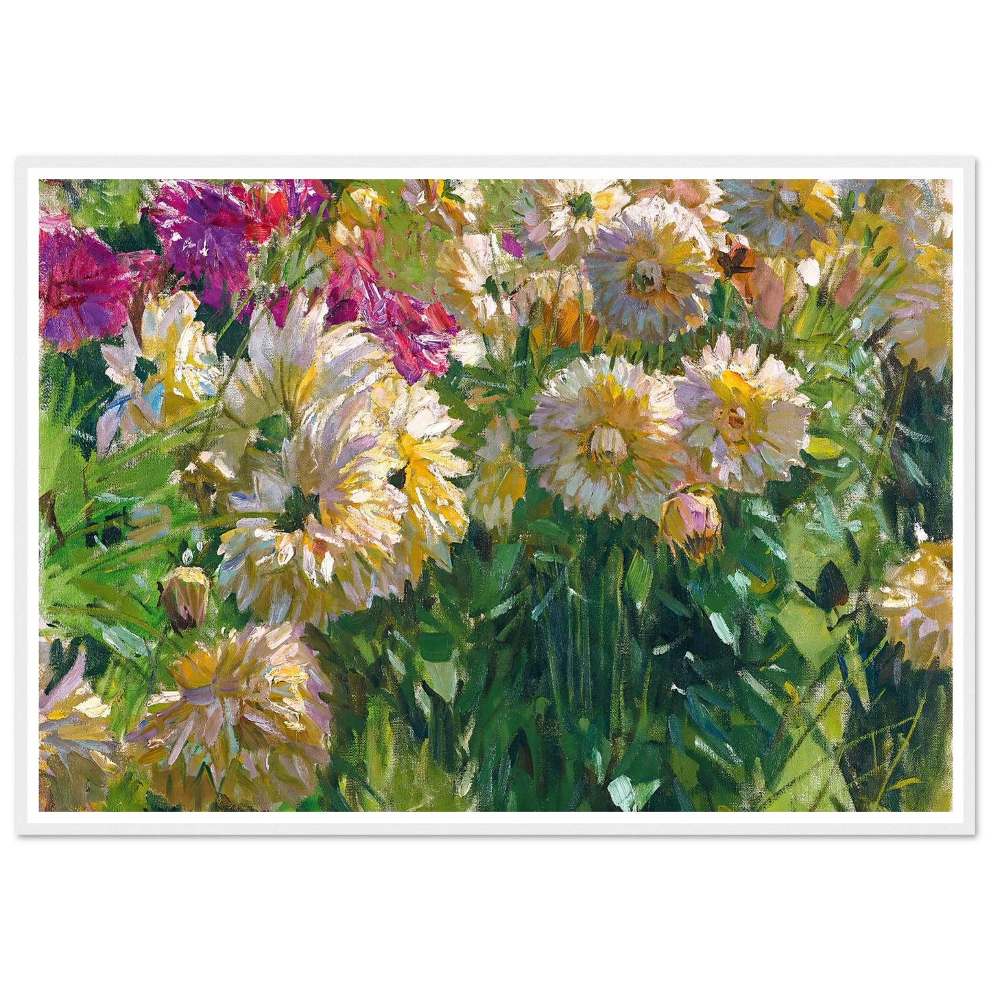 Dahlias Art Print | Carl Moll - Framed Poster - 30x40 cm / 12x16″ - Black frame