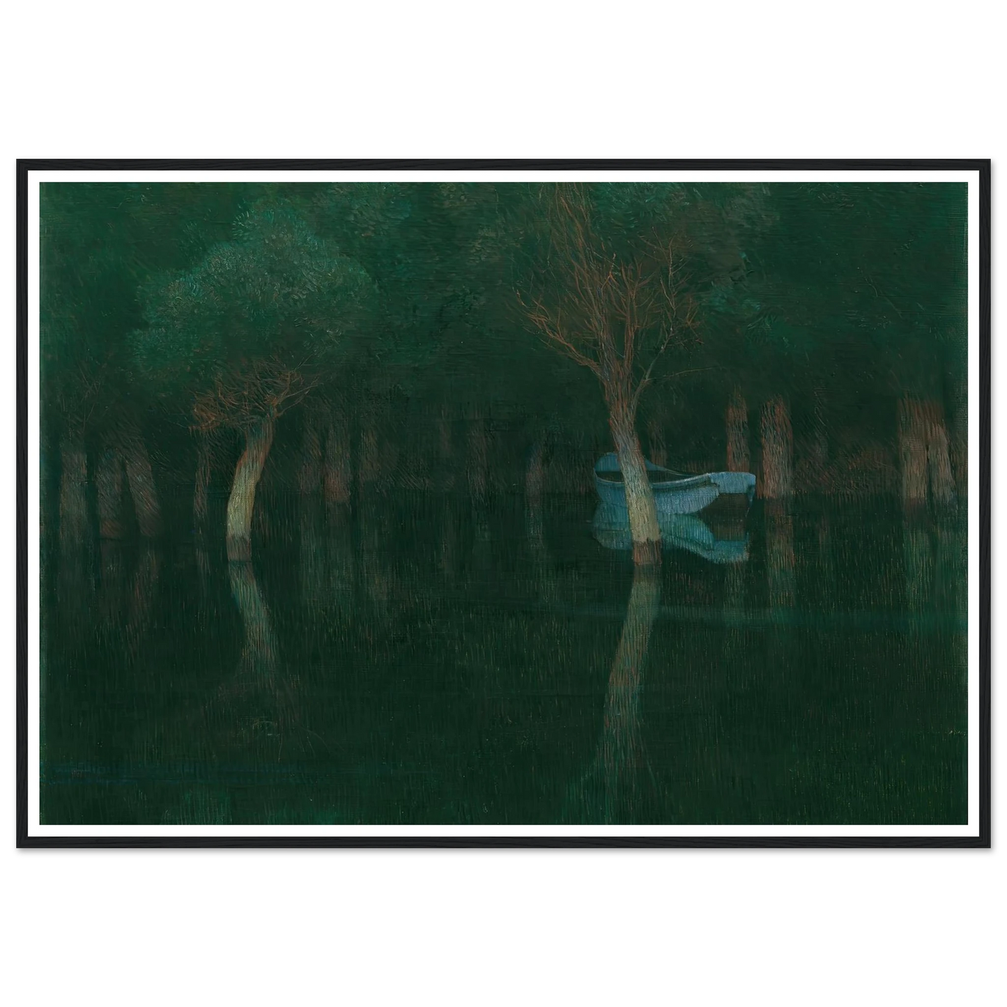 Dämmerung (1900) Art Print | Carl Moll - Framed Poster - 30x40 cm / 12x16″ - Black frame