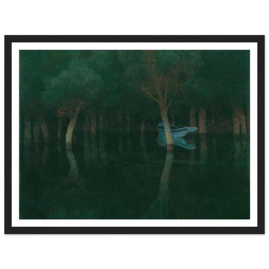 Dämmerung (1900) Art Print | Carl Moll - Framed Poster - 30x40 cm / 12x16″ - Black frame