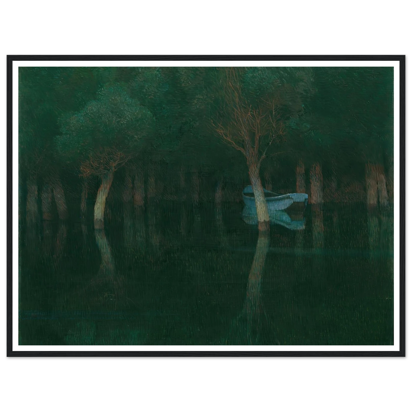 Dämmerung (1900) Art Print | Carl Moll - Framed Poster - 30x40 cm / 12x16″ - Black frame