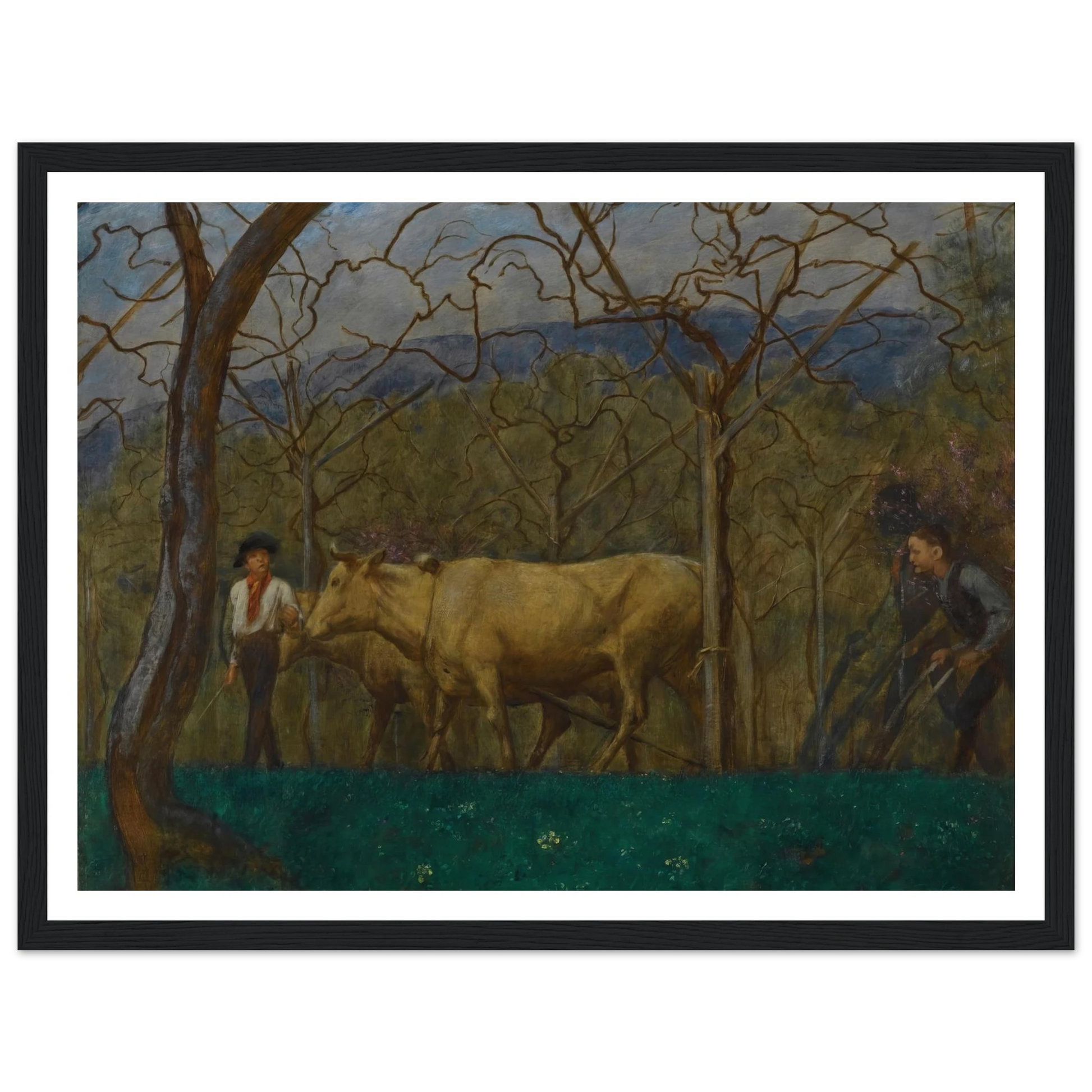 Dämmerung Am Gardasee (Dusk On Lake Garda) (1906) Art Print | Hans Thoma - Framed Poster - 30x40 cm / 12x16″ - Black frame
