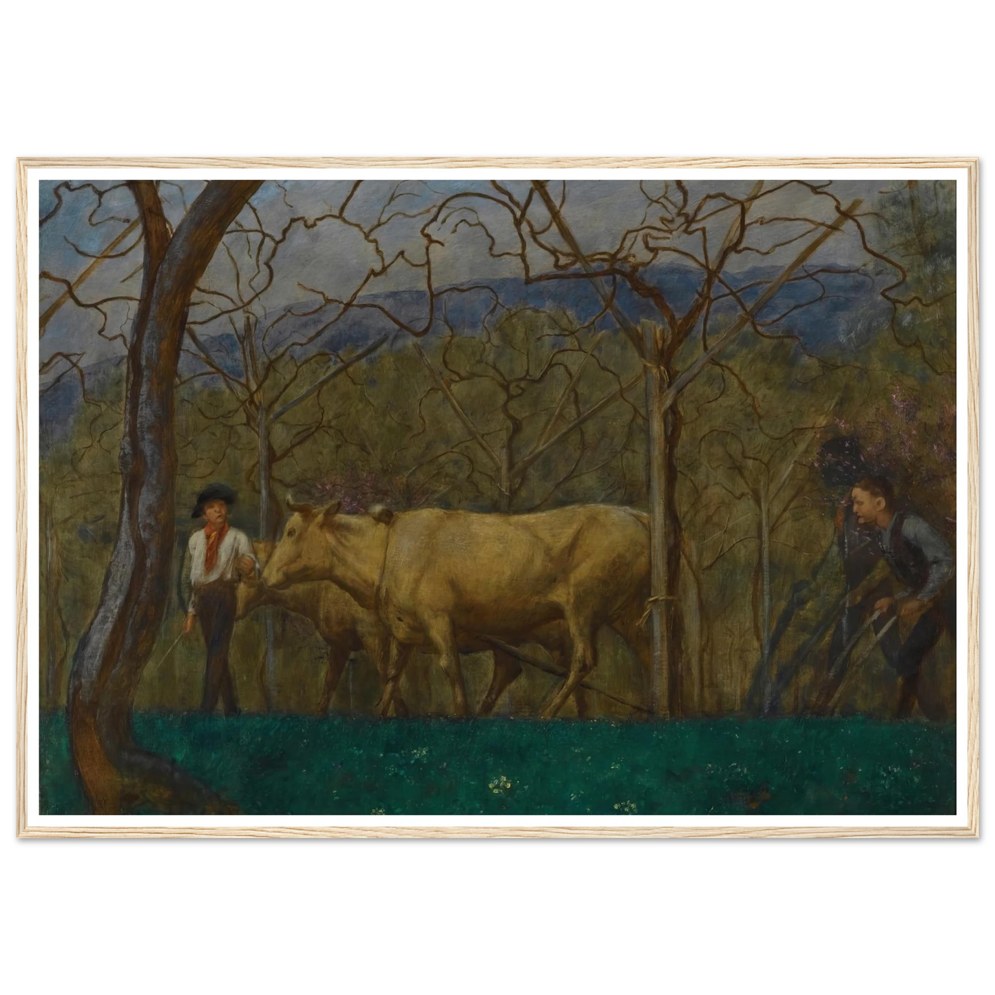 Dämmerung Am Gardasee (Dusk On Lake Garda) (1906) Art Print | Hans Thoma - Framed Poster - 30x40 cm / 12x16″ - Black frame