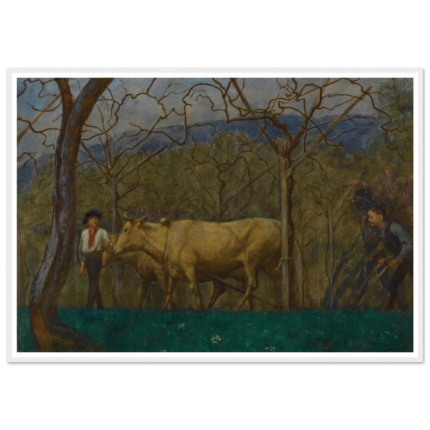 Dämmerung Am Gardasee (Dusk On Lake Garda) (1906) Art Print | Hans Thoma - Framed Poster - 30x40 cm / 12x16″ - Black frame