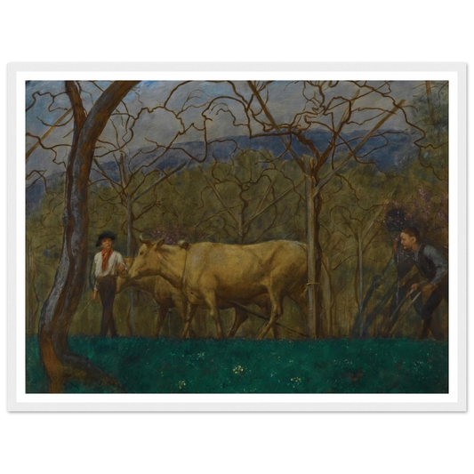 Dämmerung Am Gardasee (Dusk On Lake Garda) (1906) Art Print | Hans Thoma - Framed Poster - 30x40 cm / 12x16″ - Black frame