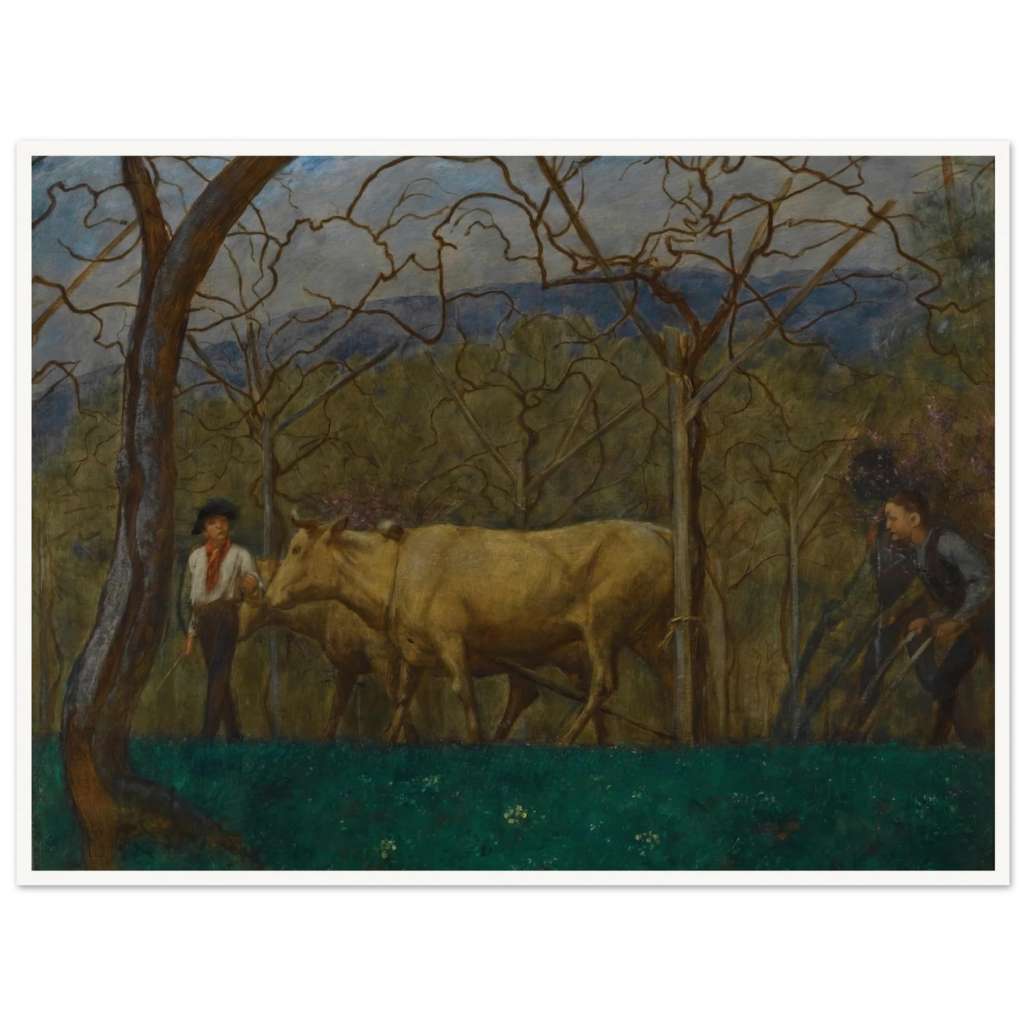 Dämmerung Am Gardasee (Dusk On Lake Garda) (1906) Art Print | Hans Thoma - Framed Poster - 30x40 cm / 12x16″ - Black frame