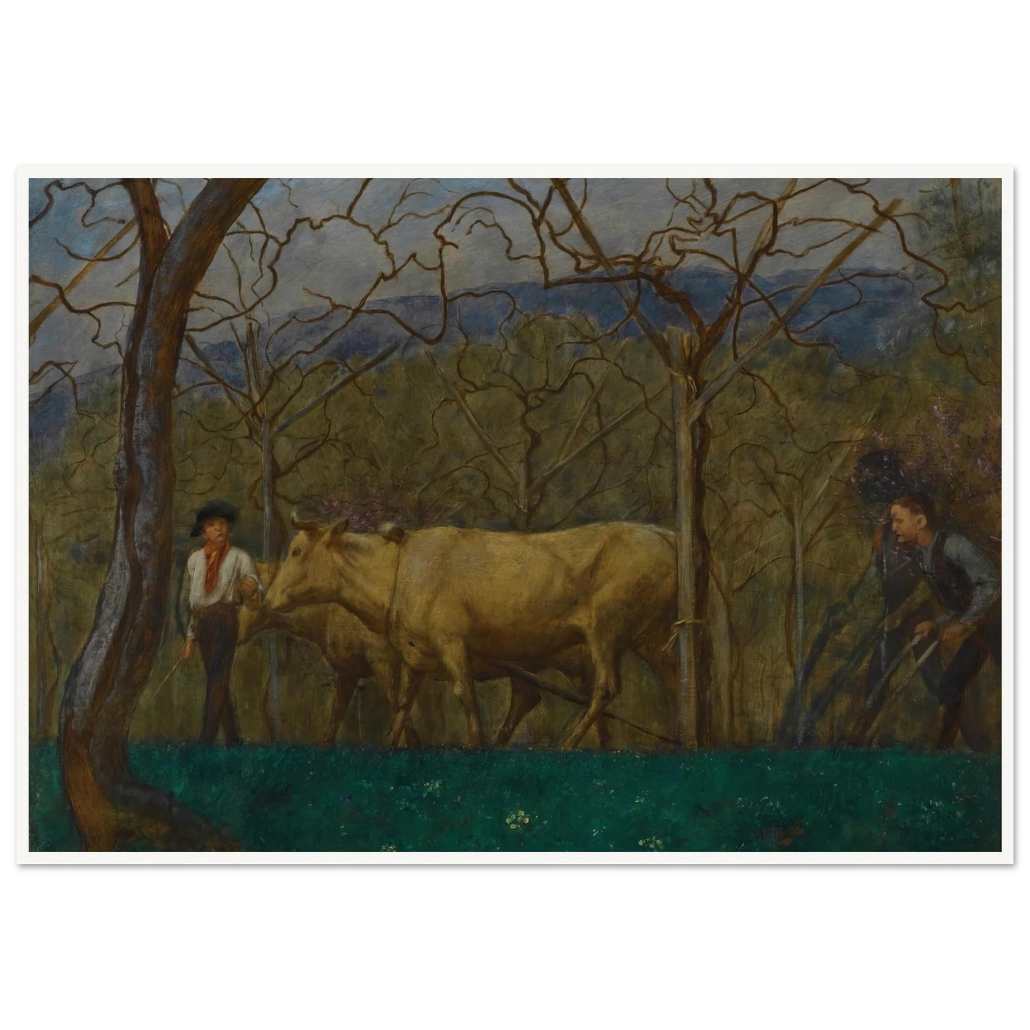 Dämmerung Am Gardasee (Dusk On Lake Garda) (1906) Art Print | Hans Thoma - Framed Poster - 30x40 cm / 12x16″ - Black frame